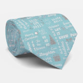 Whimsical Kerstmis - Speelse Doodle Pastels Stropdas (Opgerold)