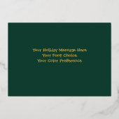 Whimsical Kerstmisillustratie Folie Feestdagenkaart (Achterkant)