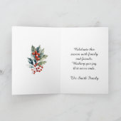 Whimsical Kerstmisscène met Schattigee MuisKaart Bedankkaart (Binnen)