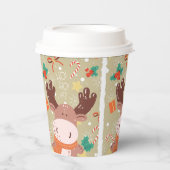 Whimsical-kerstrendierenkoffie Papieren Bekers (Voorkant)