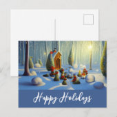 Whimsical-kerstscène Briefkaart (Voorkant / Achterkant)