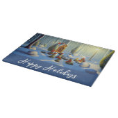 Whimsical-kerstscène Snijplank (Hoek)