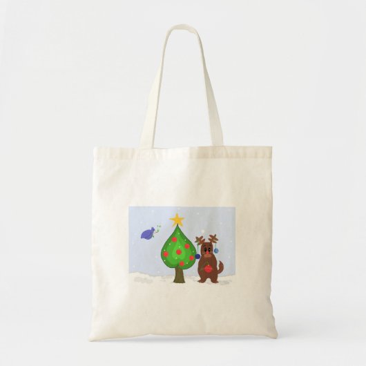 Whimsical-kerstscène Tote Bag (Voorkant)