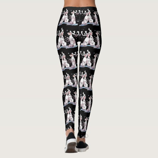 Whimsical KerstSinging Carriou Ontworpen Leggings (Achterkant)