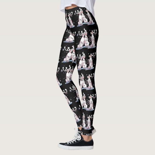 Whimsical KerstSinging Carriou Ontworpen Leggings (Links)