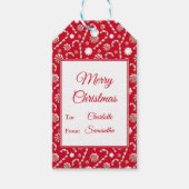 Whimsical-kerstsnoepriet Cadeaulabel (Voorkant)