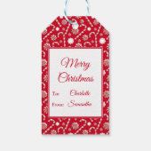 Whimsical-kerstsnoepriet Cadeaulabel (Achterkant)