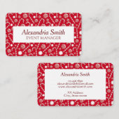 Whimsical-kerstsnoepriet Visitekaartje (Voorkant / Achterkant)