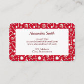 Whimsical-kerstsnoepriet Visitekaartje (Achterkant)