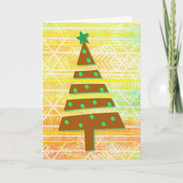 Whimsical kerstvakanay Tree Burnt Oranje Kaart