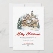 Whimsical Kerstvakantie Scene Kaart (Voorkant)