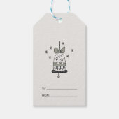 Whimsical-kerstval Cadeaulabel (Voorkant)