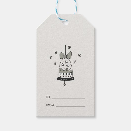 Whimsical-kerstval Cadeaulabel (Voorkant)