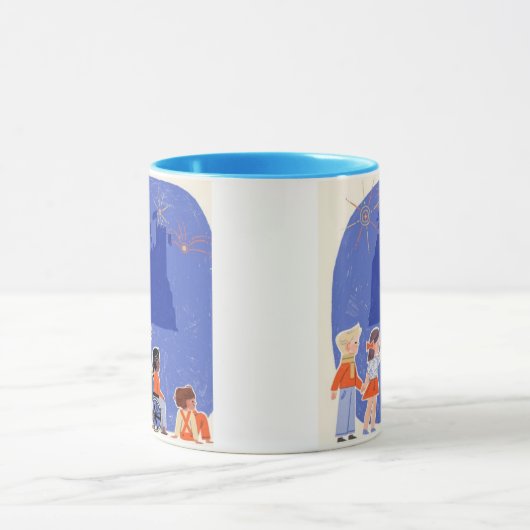 Whimsical Kids Adventure Mug Mok (Midden)