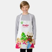 Whimsical Kids Christmas Baking Cookie Exchange Schort (Gedragen)