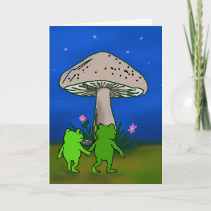 Whimsical Kikker Lieflijke Bos Kunst Vriendschapsk Bedankkaart