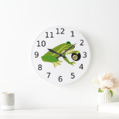 Whimsical Kikker Palming an Eight Ball Grote Klok (Huis)