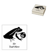 Whimsical Kikker Palming an Eight Ball Rubberstempel (Gestempeld)