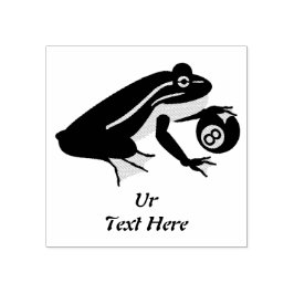 Whimsical Kikker Palming an Eight Ball Rubberstempel