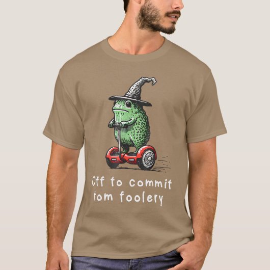 Whimsical Kikker Tovenaar Op Weg naar Commitom Dwa T-shirt (Voorkant)