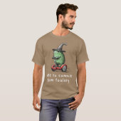 Whimsical Kikker Tovenaar Op Weg naar Commitom Dwa T-shirt (Voorkant volledig)
