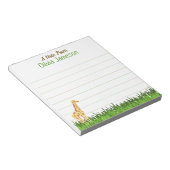 Whimsical Kind naam GIRAFFE gevoerd Notitieblok (Schuin)