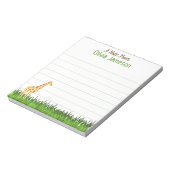 Whimsical Kind naam GIRAFFE gevoerd Notitieblok (Linkerzijde)