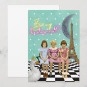 Whimsical  Kinder Bridesmaid Request (Voorkant / Achterkant)