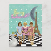 Whimsical  Kinder Bridesmaid Request Briefkaart (Voorkant)