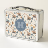 Whimsical Kinderen Bouw Metaal Lunchbox (Achterkant)