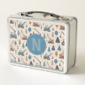 Whimsical Kinderen Bouw Metaal Lunchbox (Achterkant)
