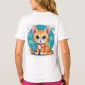 Whimsical Kinderen Cat T-shirt Collectie: Speels d (Achterkant)