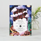 Whimsical Kinderen Chocolade Verjaardag Kaart (Staand voorkant)