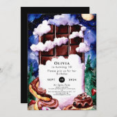 Whimsical Kinderen Chocolade Verjaardag Kaart (Voorkant / Achterkant)