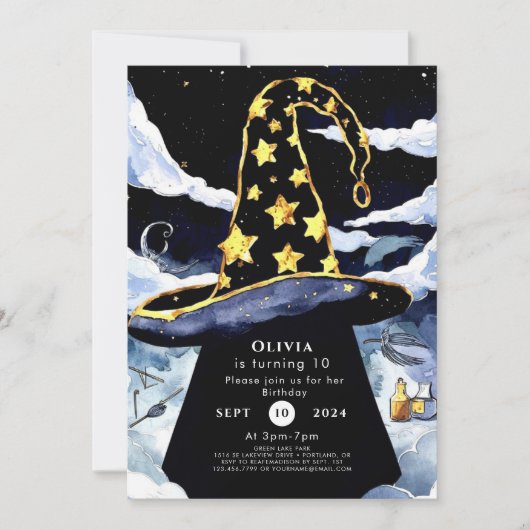 Whimsical Kinderen's Fun Wizard Verjaardag Kaart (Voorkant)