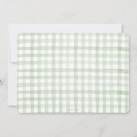 Whimsical kinderkamer rijm groen 1e verjaardag kaart (Achterkant)