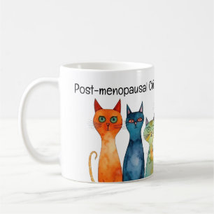 Whimsical Kinderloze Cat Lady Kamala Blauwgroen Si Koffiemok