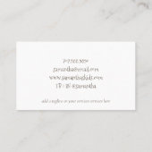 Whimsical kinderopvang of babysitter visitekaartje (Achterkant)