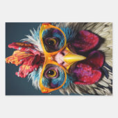 Whimsical Kip Decoupage Wrapping Papier Set-3 Inpakpapier Vel (Voorkant 3)