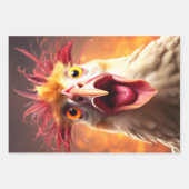 Whimsical Kip Decoupage Wrapping Papier Set-3 Inpakpapier Vel (Voorkant 2)