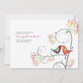 Whimsical Kissing Summer Tortelduifjes Weddenschap Kaart (Achterkant)