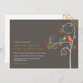 Whimsical Kissing Summer Tortelduifjes Weddenschap Kaart (Voorkant / Achterkant)