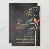 Whimsical Kissing Zomer Tortelduifjes Bruiloft Uit Kaart (Voorkant / Achterkant)