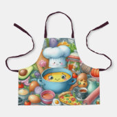 whimsical Kitchen Adventure Kids' Apron Schort (Voorkant)