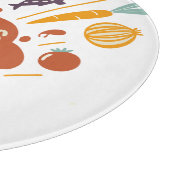 Whimsical Kitchen Scene met "Let's Cook" -tekst - Snijplank (Hoek)
