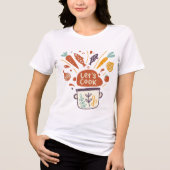 Whimsical Kitchen Scene met "Let's Cook" -tekst - Tri-Blend Shirt (Voorkant)