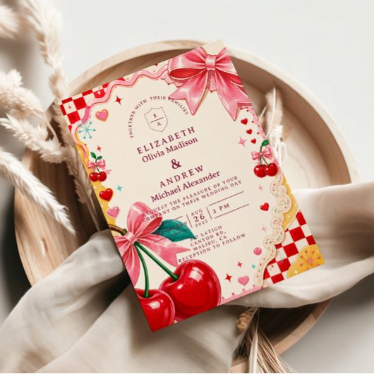 Whimsical Kitsch Huwelijk Kaart