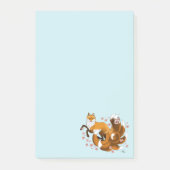 Whimsical Kitsune Vos Blauwe Kersenbloesem Fantasi Post-it® Notes (Voorkant)