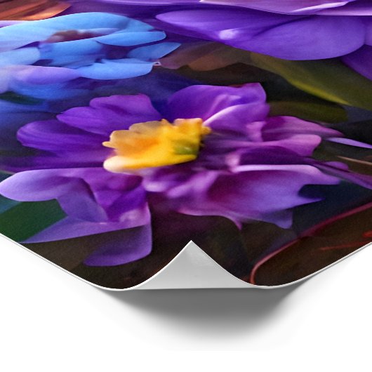 Whimsical Kitten in een surrealistisch fantasy lan Poster (Hoek)