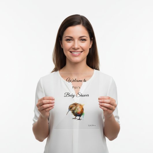 Whimsical Kiwi Bird Baby Shower | Sweet Pipi Acryl Bord